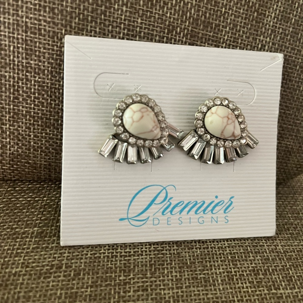 Like New Premier Designs Teal the Show earrings